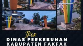 Foto. Ikon yang menandai kantor Dinas Perkebunan Kabupaten Fakfak.