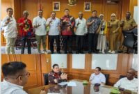 Foto. Bupati Kabupaten Fakfak Samaun dan Wakil Bupati Kabupaten Fakfak Donatus Nimbitkendik melakukan pertemuan resmi dengan jajaran Kementerian Lingkungan Hidup dan Kehutanan (KLHK) RI di Gedung Manggala Wanabakti.