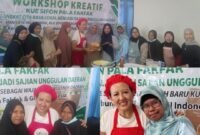 Foto. Workshop Kreatif Pembuatan Kue Sifon Pala Fakfak menghadirkan Nining Inovasia, pastry chef sekaligus praktisi kuliner UMKM asal Jakarta.