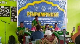 Sekretaris Pimpinan Wilayah Muhammadiyah Papua Barat Syamsul Inay saat membuka kegiatan pendampingan penjaminan mutu Pendidikan Majelis Dikdasmen PNF Pimpinan Pusat Muhamadiyah yang berlangsung di MTs Muhammadiyah Fakfak.